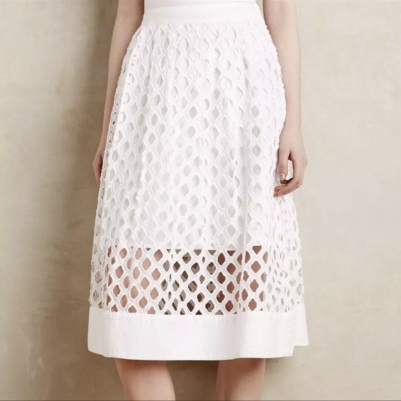 Cotton cut out skirt from Anthropologie - Picture 2 of 6